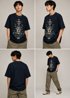 Divine Fusion – Mystical Streetwear Graphic Oversized T-Shirt