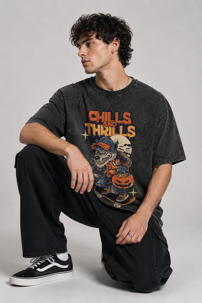 Chills & Thrills Vintage Oversized Acid Wash T-Shirt