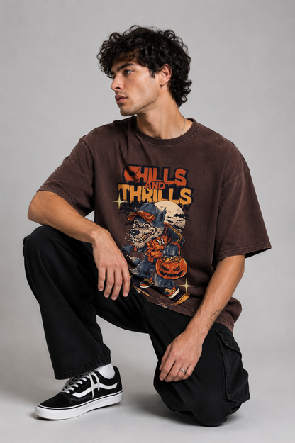 Chills & Thrills Vintage Oversized Acid Wash T-Shirt